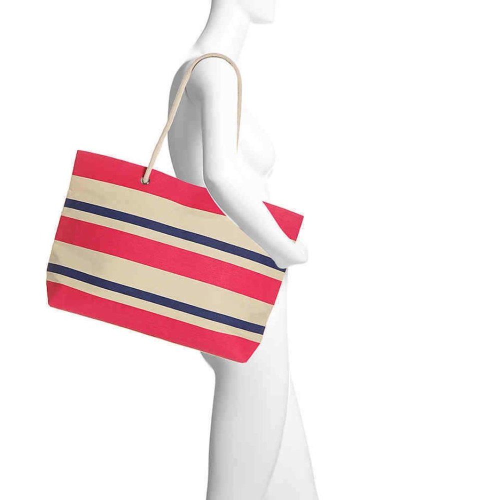 DSW Beach Tote Bag, Natural Paper Straw Material